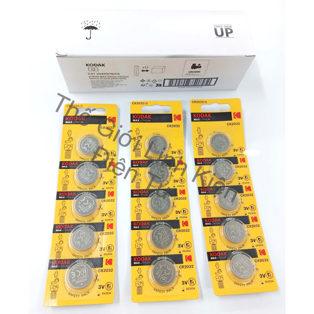 Pin CR 2032 (3v) Kodak vỉ 5 viên