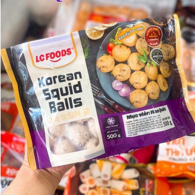 Mực Viên Hàn Quốc 500g (Ship Đà Nẵng)