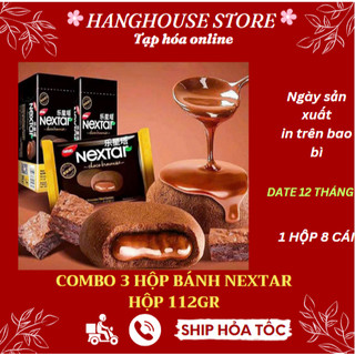  combo 3 hop Bánh Socola Nextar Nabati 112g hộp 8 bánh 