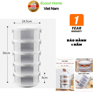 Lồng Bàn 5 Tầng DOMYDO, Bảo Quản Đồ Ăn Chống Bụi Và Côn Trùng, Mẫu Mới Có Lỗ Thoát Hơi Nước