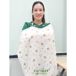 Khăn choàng cho con bú TILO từ vải muslin mềm mịn, thoáng mát cho bé đi ra ngoài