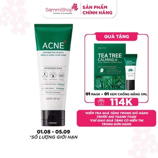 Some By Mi Sữa rửa mặt AHA-BHA-PHA 30 Days Miracle Acne Clear Foam 100ml