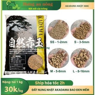 1kg Akadama đất Nhật mềm trồng bonsai sen đá xương rồng trang trí hồ thủy sinh