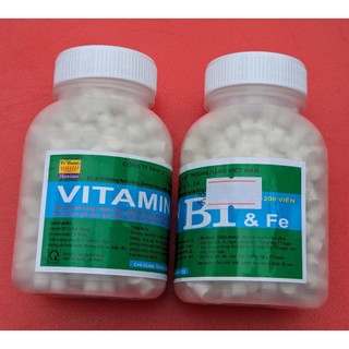 2 lọ Vitamin B1 & Fe 1200 viên Kích thích gia súc, gia cầm, chó, mèo ham ăn, chóng lớn, phòng ngừa t-iêu chảy
