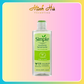 Nước hoa hồng Simple Smooth Facial 200ml dịu nhẹ, phù hợp với mọi loại da