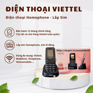 Máy điện thoại bàn lắp sim 4G V1209 - Điện thoại Homephone di động Viettel - Bảo hành chính hãng