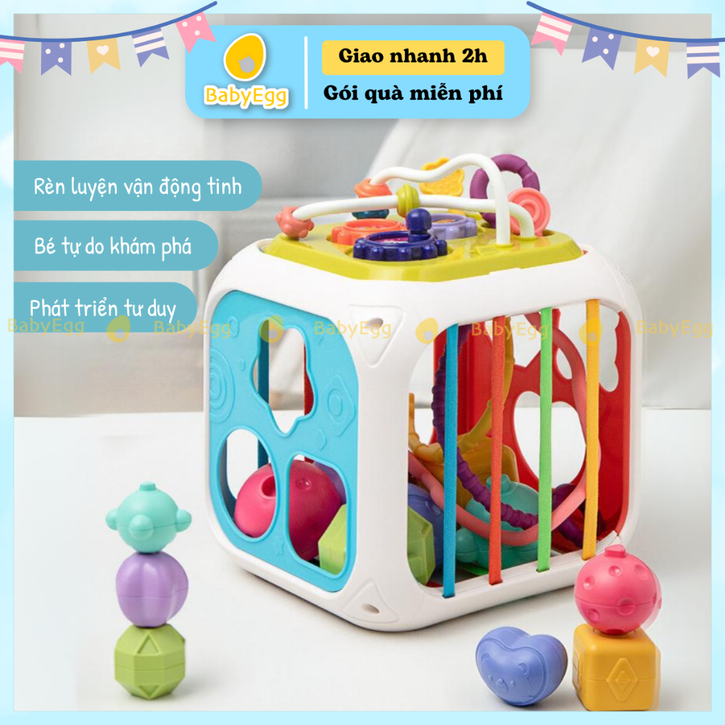 Hộp Đan Dây Đa Chức Năng Đàn Gõ Âm Thanh Đồ Chơi Giáo Dục Montessori Cho Bé Trai Bé Gái 6 12 Tháng 1 2 3 Tuổi Babyegg