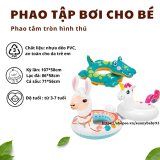Phao tắm biển cho bé giá tốt - phao tập bơi trẻ em - giá rẻ cao cấp - phao tròn hình thú cho bé trai bé gái