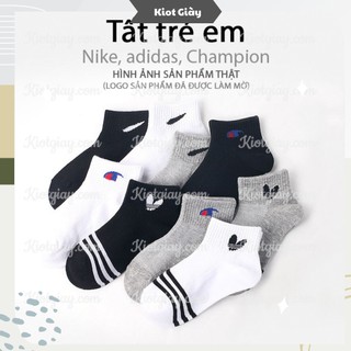 Tất Nike, Adidas, Champion cho bé. Tất lưới trẻ em cao cấp thấm hút, thoáng khí