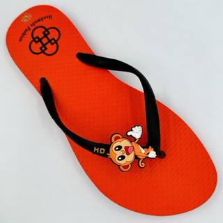 Dép nữ xỏ ngón HD gắn sticker khỉ dễ thương mang đi chơi đi biển có đế chống trượt nhiều màu đủ size