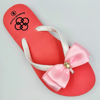 Dép kẹp nữ HD đính nơ phối màu cute mang đi du lịch có đế chống trơn trượt đủ size nhiều màu