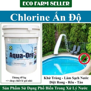 Gói 1KG Chlorine Ấn Độ 70% Xử Lý Nước Hồ Bơi Rong Rêu - Làm Trong Và Sạch Nước [ Gói Chiết 1kg ]