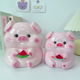  Heo/lợn đất tiết kiệm Heo ủn ỉn ăn dưa hấu size TO cute | trang trí, quà tặng Tiệm Heo Soda