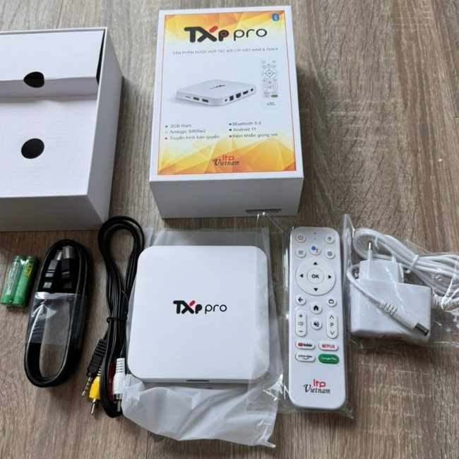 Đầu box txp pro new 2024 điều khiển tìm kiếm giọng nói, xem truyền hình miễn phí