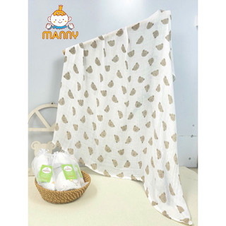 Khăn tắm sợi tre cao cấp Manny mềm mịn, an toàn, thấm hút mồ hôi, Khăn tắm cho bé