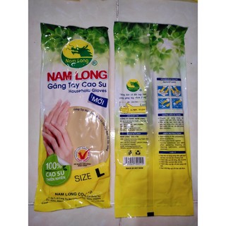 Găng tay cao su Nam Long dài 25cm, găng tay rửa chén rửa bát, bao tay cao su rửa chén