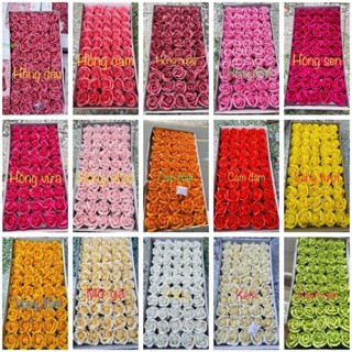 [LOẠI 1 ĐỦ MÀU] Hộp 50 Hoa Sáp, Bông Hồng Sáp 3 LỚP Như Ảnh Không Kèm Cành linh moon