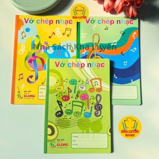 Vở chép nhạc klong gáy ghim, gáy lò xo, vở chép nhạc cho học sinh, giao màu ngẫu nhiên