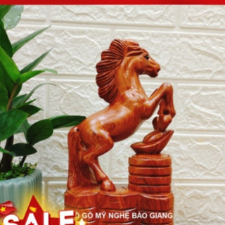 Tượng con ngựa gỗ hương 20 cm