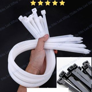 Dây rút nhựa trắng,đen 60cm bảng 10li bịt 70 sợi