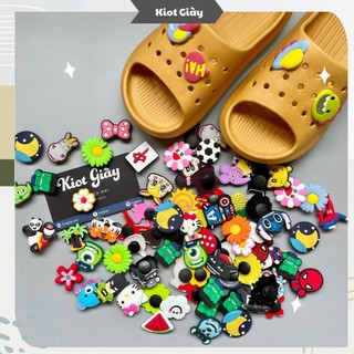 Nút cài trang trí giày dép nhựa. Jibbitz Charm Sticker gắn dép cro.cs, Na.tive