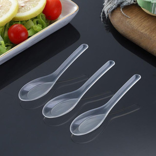 Bịt 100 cái - muỗng canh - cháo trong suốt muỗng nhựa ngắn kh hona- muỗng cháo - lốc 100 cái