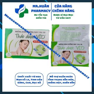 Miếng dán chống say tàu xe thảo dược VID, VIO (Hộp 2 miếng) - Hiệu quả liên tục trong 72 giờ