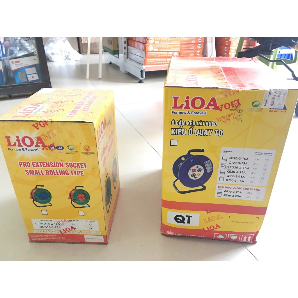 Ổ Cắm Điện Kéo Dài Rulo Lioa Dây 15m 20m  30m 50 mét Bền Bỉ Chịu Dòng Điện Cao BH 12 Tháng