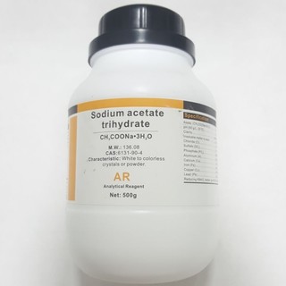 Sodium acetate trihydrate CH3COONa .3H2O lọ 500g Xilong TINH KHIẾT Natri acetate