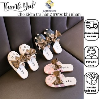 Dép Bé Gái, Sục Cho Bé Gái MM2 Đính Nơ Thông Hơi Mẫu Mới Siêu Nhẹ Cho Bé