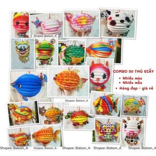 Combo 50 đèn lồng giấy xếp
