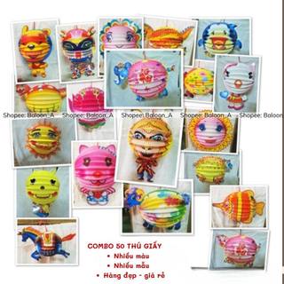 Combo 50 đèn lồng giấy xếp