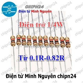 Điện Trở 1/4W 5% (0.1R 0.15R 0.22R 0.33R 0.47R 0.5R 0.68R 0.75R 0.82R) - [Chọn Loại]