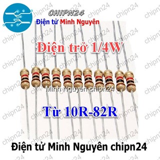 Điện Trở 1/4W 5% (10R 12R 15R 18R 22R 33R 39R 47R 51R 56R 68R 82R) - [Chọn Loại]
