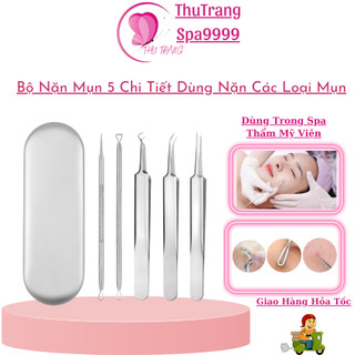 Bộ Dụng Cụ Nặn Mụn 5 Chi Tiết Chất Liệu Không Rỉ Dùng Nặn Các Loại Mụn