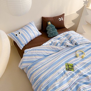 Bộ chăn ga gối drap giường cotton đũi, ga trải giường + 2 vỏ gối đơn giản m6 m8 2m2 mẫu mã đa dạng