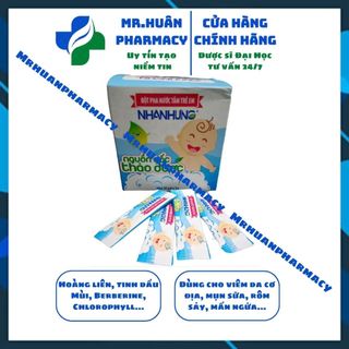 Bột Tắm Trẻ Em Nhân Hưng (Hộp 30 gói) - Giúp làm sạch da, kháng khuẩn tự nhiên