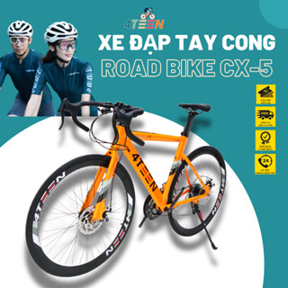  Xe Đạp Đua Tay Cong RoadBike 4TEEN CX-5 Khung Nhôm Size Bánh 700cx28 8 Tầng Líp Bảo Hành 6 Năm 