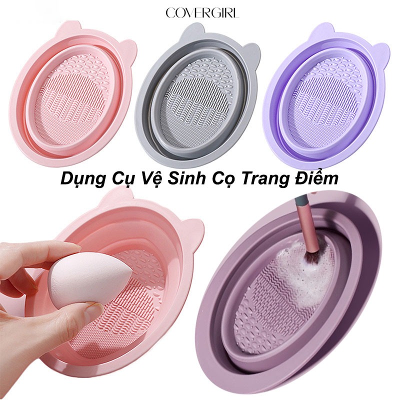 COVERGIRL - Dụng Cụ Vệ Sinh Cọ Trang Điểm, Mút Trang Điểm,...- Chậu Silicon Giặt Cọ Gấp Gọn Tiện Lợi