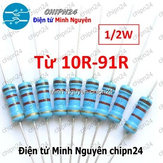[20 con] Điện Trở 1/2W 5% (10R 12R 15R 18R 22R 33R 39R 47R 51R 56R 68R 82R) - [Chọn Loại]