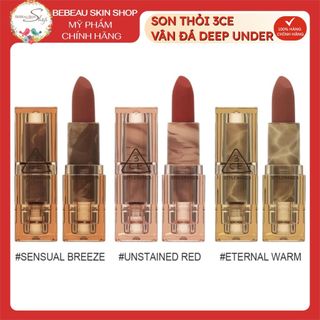 Son Thỏi 3CE Vân Đá Deep Under Soft Matte Lipstick Son 3ce Clear Layer Edition - Bebeau