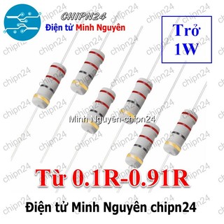 [10 con] Điện Trở 1W 5% (0.1R 0.15R 0.22R 0.33R 0.47R 0.5R 0.68R 0.75R 0.82R) - [Chọn Loại]