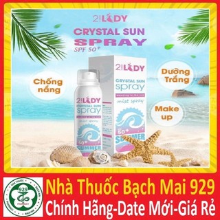 Xịt chống nắng 2lady Crystal Sun Spray 3in1 magic skin