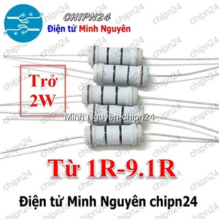 [5 con] điện trở 2w 5% (1r 1.2r 1.5r 1.8r 2.2r 3.3r 4.7r 5.6r 6.8r 8.2r) - [chọn loại]