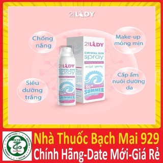 Xịt chống nắng 2LADY Crystal Sun Spray 3in1 magic skin