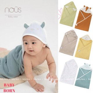 Chăn ủ Nous chất Muslin chống ngạt siêu mềm mại thấm hút NB2S24-AL1 Baby Born shop