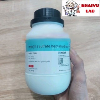 Sắt II sunphat FeSO4.7H2O AR chai 500g Iron sulfate ferous sunfat TINH KHIẾT