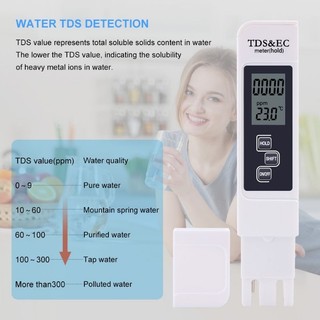 Bút Đo TDS và EC Đo Độ Sạch, Độ Dẫn Điện, Nhiệt Độ Của Nước Kiểm tra độ sạch của Nước