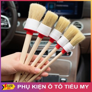 Bộ 5 Chổi Cọ Vệ Sinh Xe Ô Tô Đa Năng, Cọ Lông Heo Đa Năng DETAILING, Rửa Khoang Máy,Mâm Xe, Nội Thất