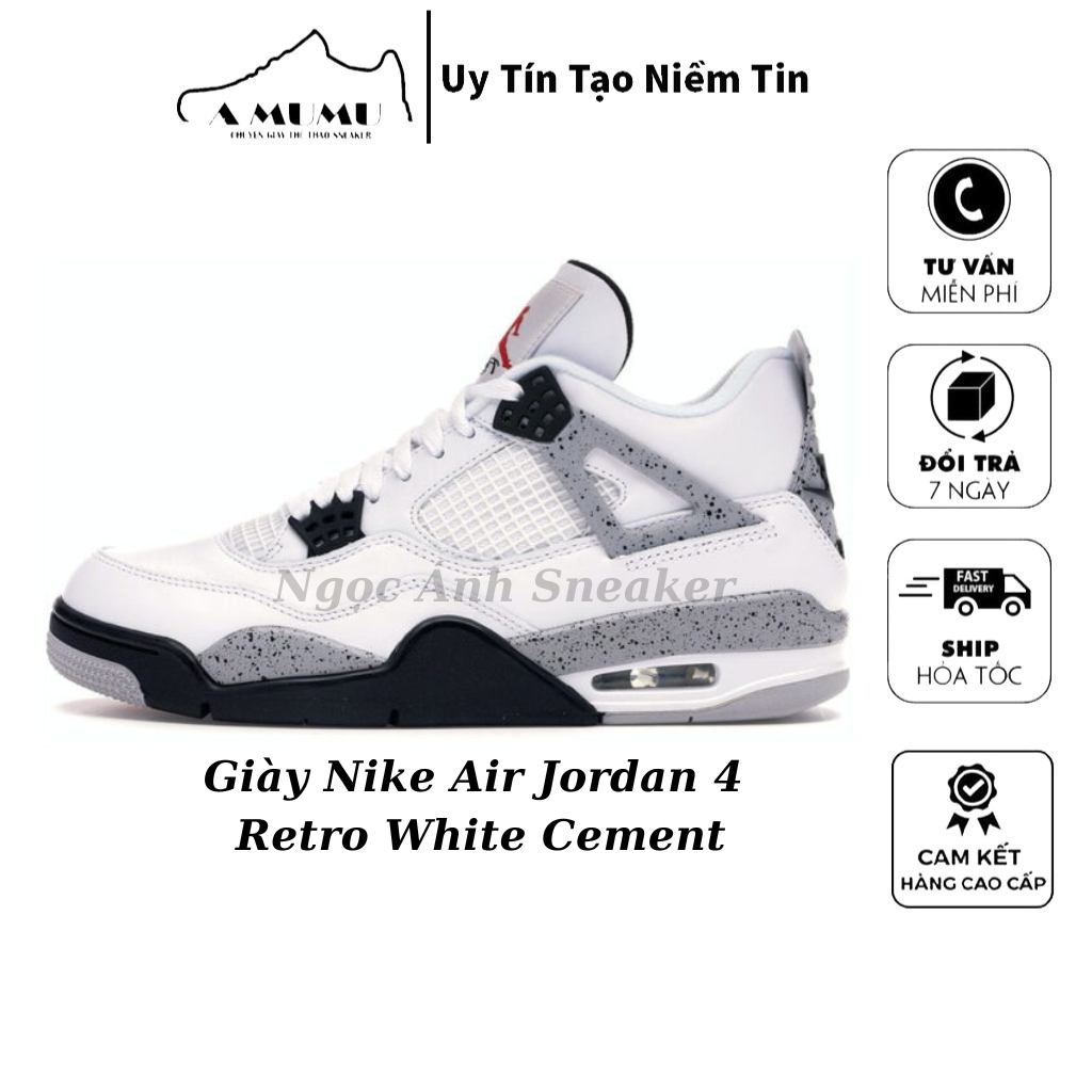 Giày Thể Thao Jd 4 Retro OG ‘White Cement’